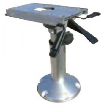 Gas Adjustable Pedestal - 383 - 517mm High - Surface Mount - With Swivel Chair Slide Top (183007)
