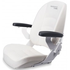 Shockwave Seat Corbin2 Storm - White with folding armrests and storage pocket (183057)