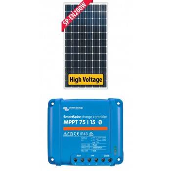 Solar 200W Solar Package incl. Victron MPPT BlueSolar Controller - Charges Max 13A/hr @ 12V - Suits 12V and 24V Systems Only (ENE200WP_1)