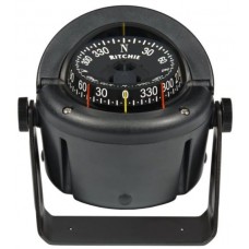 Ritchie Helmsman Bracket Mount Black Compass - Powerboat and Sail - Combi 95mm Apparent Dia. - Black Conical Card - 12V Green Lighting - HB-741 (232130)
