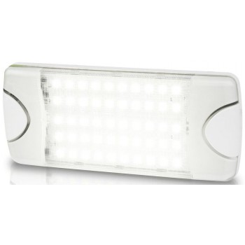 Hella DuraLED COMBI-S 50 LP Light -  WIDE SPREAD White Light with White Housing - Cool White LED Light - 9-33VDC - Low Profile Surface Mount (2JA980629501)