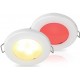 Hella EuroLED 75 Series Downlights - 12Volt DUAL Warm White/Red Light with White Rim - Spring Mount - Interior or Exterior - Completely Sealed - Dimmable - 5 Year Warranty (2JA015247611)