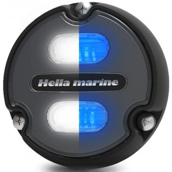 Hella Apelo A1 LED Underwater Lights - WHITE & BLUE with Charcoal Front - Thermal POLYMER Housing - 1800 Lumen (White) - 9-32V DC (2LT 016 145-001)