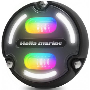 Hella Apelo A2 Aluminium LED Underwater Lights - RGB with Charcoal Front - ALUMINIUM Housing - 3000 Lumen - 9-32V DC (2LT 016 148-001)