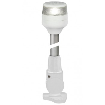 Hella NaviLED 360 Compact 2NM FOLDING POLE Anchor Light - 865mm High - 5 Year Warranty - WHITE (2LT980960371)