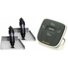 Bennett BOLT Electric Trim Tab Kit - Complete Kit with Mente Marine Attitude Control System and 12 x 12 Inch Tabs - LED Indicators, Auto Adaptive to Conditions and Roll-Pitch Control - Suits Most Trailerboats 20'-25' - 12 Volt (499/BOLT1212ED/ACSRP)