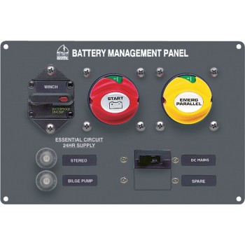 BEP Battery Management Panel 800-MS4 - Designed for Power or Sail Boats to 14 m (46 ft) with Single Engine - 113669 (SUR 800-MS4)