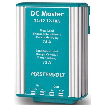 Mastervolt DC to DC Converter - DC Master 24/12-12A - Non Isolated Battery Converter - 20-32VDC Input - 13.6VDC Output @ 12A - 110498 (SUR 81400300)