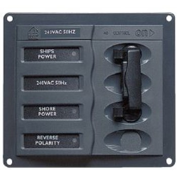 BEP Marinco Contour AC Mains Panel with Manual Changeover Switch (113218 - SUR 900-ACCH)