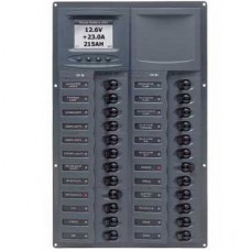 BEP Marinco Contour 24 Circuit Breaker DC Panel - Vertical with Digital Meter (113194 - 905V-DCSM)