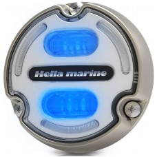 Hella Apelo A2 LED Underwater Lights - WHITE & BLUE with White Front - Marine Grade BRONZE Housing - 3000 Lumen (White) - 9-32V DC (2LT 016 147-101)