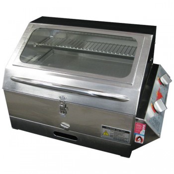 Galleymate Marine GM1100 Gas Barbecue - High Lid with Window - STAINLES STEEL HOTPLATE (GM1100SS)