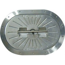Bomar Hatch - OVAL - Aluminium Flush Watertight - Commercial Grade Series - 310 x 464mm Opening - 380 x 534mm Cutout - 475 x 629mm Overall (BC41218)