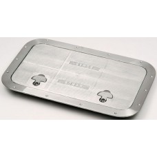 Bomar Aluminium Inspection Hatch - RECTANGLE - Commercial Grade Series - 280 x 224mm Opening, 327 x 273mm Cut Out, 389 x 335mm OD - Removable Panel - Colour Grey (BC4812)
