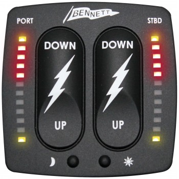 Bennett BOLT Control Panel with LED Indicators and Auto Retract - Retro Fit - Suits Bennett 12V ELectric Trim Tabs (499/BCI8000)