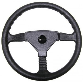 Champion Deluxe Steering Wheel - Three Spoke - PVC - 340mm Diameter (271040)