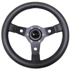 Sport  Steering Wheel - Three Spoke - Black Aluminium - 310 mm (271110)