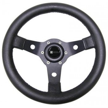 Sport  Steering Wheel - Three Spoke - Black Aluminium - 310 mm (271110)