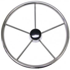 Stainless Steel Steering Wheel - Five Spoke - 387mm  (271280)