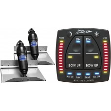 Bennett BOLT Electric Trim Tab Kit - Complete Kit with Bolt Auto Trim Pro Control and 12 x 9 Inch Tabs - Two Memories, LED Indicators, Auto Retract and Auto Trim - Suits Most Trailerboats 15'-20' - 12 Volt (499/BOLT129ADJ/ATPBC)
