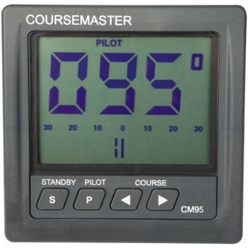 Coursemaster CM95 Heavy Duty 12-24V Autopilot Package with Rate Gyro Compass and 12" Linear Hydraulic Drive - Suits Power or Sail Boats 6-40m (CM95AHL-HD)