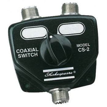 Shakespeare Manual Coaxial Switch - Use Two Radios with One VHF Aerial or Two VHF Antennas with One Radio (SP-CS2)