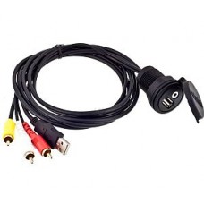 JL Audio- Clarion 3.5mm RCA Stereo Audio Input Cable and USB Cable -  (000-13859-001)