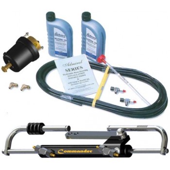 Hydrive Commander Complete Outboard Steering Kit - Bullhorn Mount Suits Most Single Outboards up to 150hp (COMKIT6)