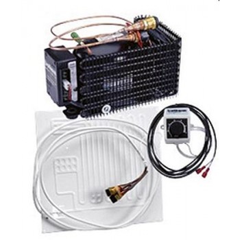 Isotherm Compact GE150 Classic Air Cooled Marine Refrigeration - DIY Build In Kit - Flat Evaporator Plate - Suits Fridge to 150 Litre or Freezer to 50 Litre - Reliable, Efficient BD35F Danfoss Compressor - (U150x000P11111AA) 4G150BA1