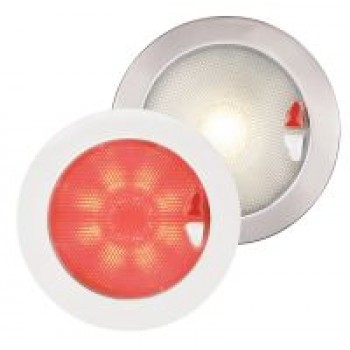 Hella EuroLED 150 Series Touch Red and White Light with White Bezel (2JA980630001)