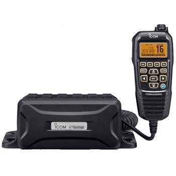 ICOM IC-M400BBE Marine VHF Radio - Under Deck Black Box with COMMANDMIC HM-195B/SW- DSC, Noise Cancelling Technology - NMEA0183 - Built-In GPS (IC-M400BBE)