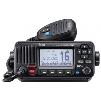 ICOM IC-M423G-B Marine VHF Radio - BLACK - DSC, Noise Cancelling Technology - NMEA0183 - Built-In GPS (IC-M423G-B)