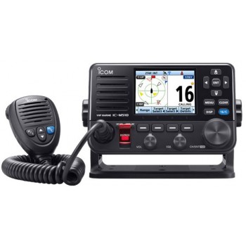 ICOM IC-M510E_AIS Marine VHF Radio with Integrated AIS Receiver - BLACK - Colour TFT Screen - DSC - Communicate Using Your Smart Device with Optional WLAN Interface (IC-M510E_AIS)