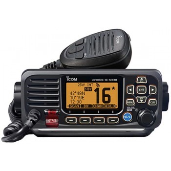 ICOM IC-M330GE-B Marine VHF Radio - BLACK - DSC, Waterproof Transceiver - NMEA0183 - Built-In GPS (IC-M330GE-B)