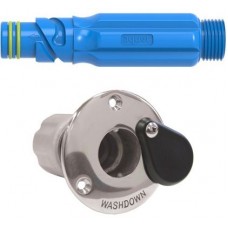 jabsco Complete S/S Deckwash Hose Connector System - Connector and Socket - Heavy Duty - Mount Vertical or Horizontal (J27-120)