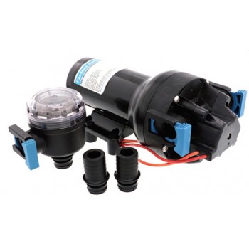 Jabsco Par-Max 6HD Freshwater Pressure Pump - 12 Volt - 22.7 LPM - 60  PSI - Includes Hose Connectors and Strainer - Jabsco 601J-218S-3A  (J20-284)