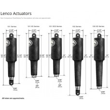Lenco Electric Trim Tab Actuators  - Range of Sizes for replacement of existing units - 12V - Suits Most Trailer Boats (312504)