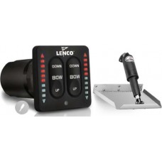 Lenco Electric Trim Tab Edge Mount Kit - with LED Integrated Control Switch -12 x 12 Inch Tabs - Suits Most Boats to 10m - 12 Volt - Edgemount Kits require 10cm Less Transom Height Than Std Kits (312776)