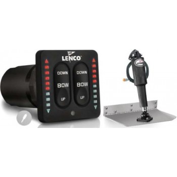 Lenco Electric Trim Tab Kit - Complete Kit with LED Integrated Control Switch -12 x 12 Inch Tabs - Suits Most Boats to 10m - 12 Volt (312774)