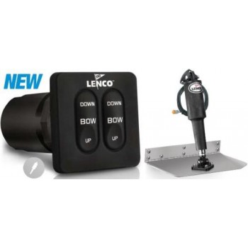 Lenco Electric Trim Tab Kit - Complete Kit Inc Standard Integrated Control Switch - 12 x 12 Inch Tabs - Suits Most Boats to 10m - 12 Volt (312440)