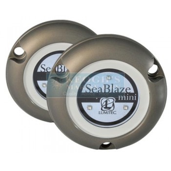 Lumitec SeaBlaze Mini Underwater LED Light - White 10 - 30VDC  890 Lumens Sold As a Pair (123720)