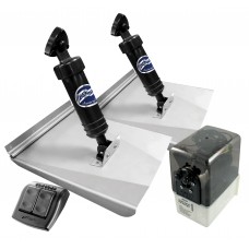 Bennett Hydraulic Trim Tab Kit - Complete M120 Sports Kit With Standard Euro Rocker Control Switch -  10 x 12 Inch Tabs - Suits Most Boats 5.8- 7.5m - 12 Volt (499/M120)