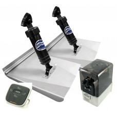 Bennett Hydraulic Trim Tab Kit - Complete M120 Sports Kit With Mente Marine Attitude Control System, LED Indicators, Auto Adaptive to Conditions and Roll-Pitch Control -  10 x 12 Inch Tabs - Suits Most Boats 5.8 - 7.5m 12 Volt (499/M120ACSRP)