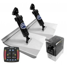 Bennett Hydraulic Trim Tab Kit - Complete M120 Sports Kit With Auto Trim Pro Indicator Control Panel, LED Indicators, Auto Tab Retract, Auto Trim -  10 x 12 Inch Tabs - Suits Most Boats 5.8 - 7.5m 12 Volt (499/M120ATP)