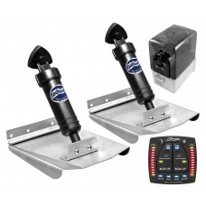 Bennett Hydraulic Trim Tab Kit - Complete M80 Sports Kit With Auto Trim Pro Indicator Control Panel,  LED Indicators, Auto Tab Retract, Auto Trim -  8 x 10 Inch Tabs - Suits Most Boats 5.2 - 5.8m - 12 Volt (499/M80ATP)