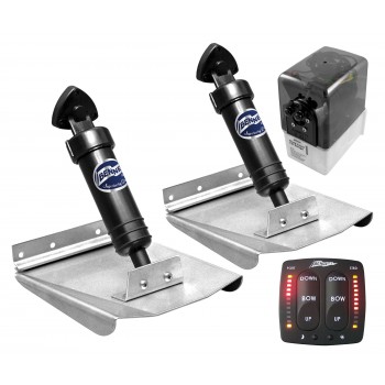 Bennett Hydraulic Trim Tab Kit - Complete M80 Sports Kit With EIC Indicator Control Switch and Auto Tab Retract -  8 x 10 Inch Tabs - Suits Most Boats 5.2 - 5.8m - 12 Volt (499/M80SPC)