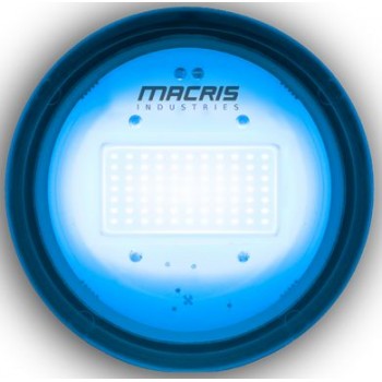 Macris MIU-R10 Underwater Light - ROYAL BLUE - MIU-Series LED 1500 Lumens - Round 89mm Dia - Surface Mount - 10-30VDC (1262222)