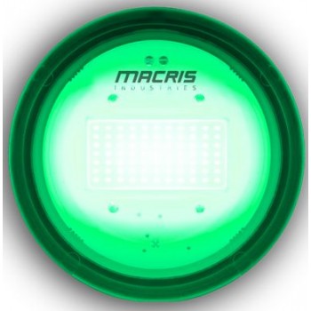 Macris MIU-R10 Underwater Light - GREEN - MIU-Series LED 1500 Lumens - Round 89mm Dia - Surface Mount - 10-30VDC (1262223)