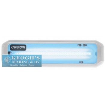 Macris MIU-L10 Underwater Light - Ice Blue - L-Series LED 1900 Lumens - 204x53mm Surface Mount - 10-30VDC - Suits Boats and Floating Docks (1262041)