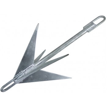 Mooloolaba Pick Anchor 4 kg - Suits Reef and Rocky Sea Bed - Galvanised with Heavy Duty Rigid Prongs (146334)